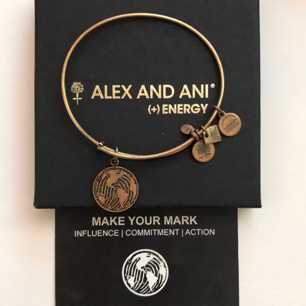 Alex and Ani make your mark world charm bracelet